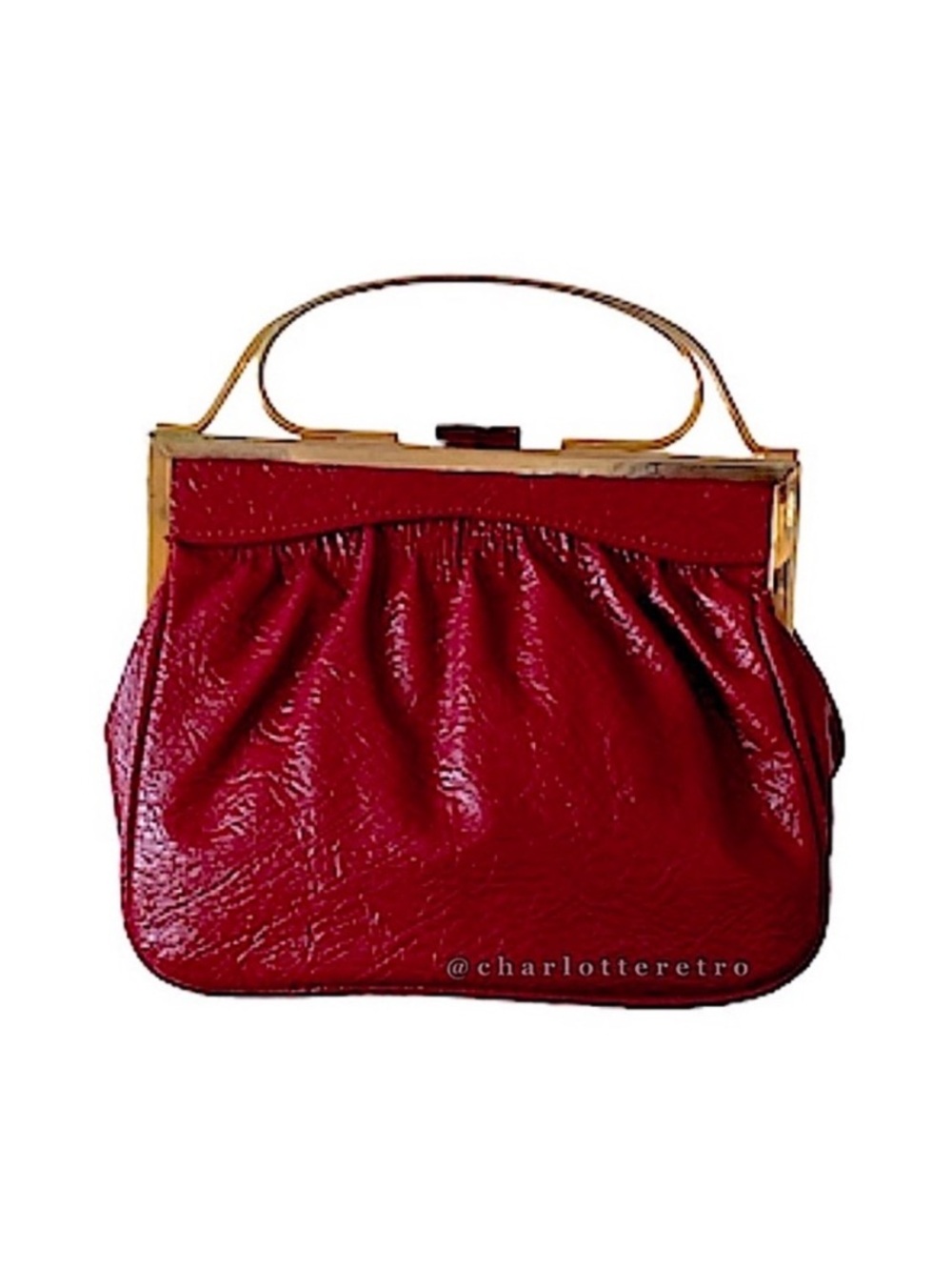 70s vtg Faux Leather Handbag